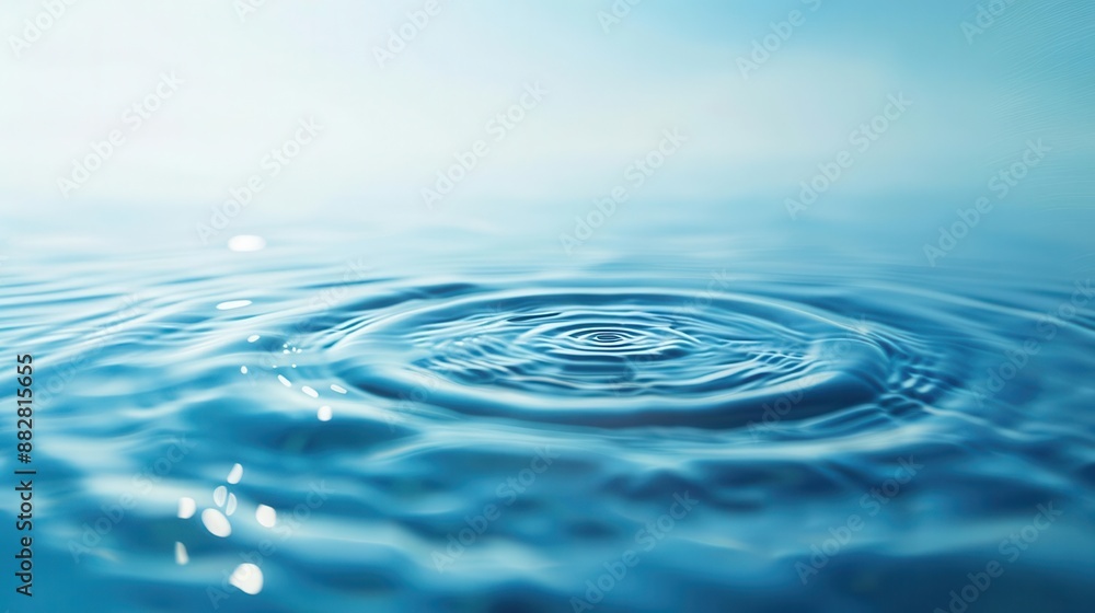A tranquil image of blue water with ripples spreading out, capturing the serenity and calmness of nature. A tranquil image of blue water with ripples spreading out, capturing the serenity and calmness of nature.