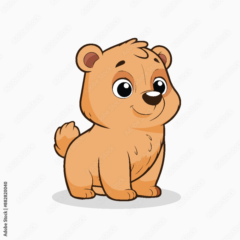 Cute baby bear vector illustration Cute baby bear vector illustration