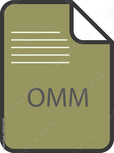 OMM File icon fill and outline rounded corners