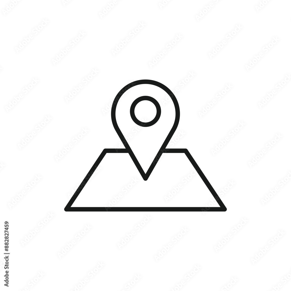 Pin map location vector line icon. Pin map location vector line icon.