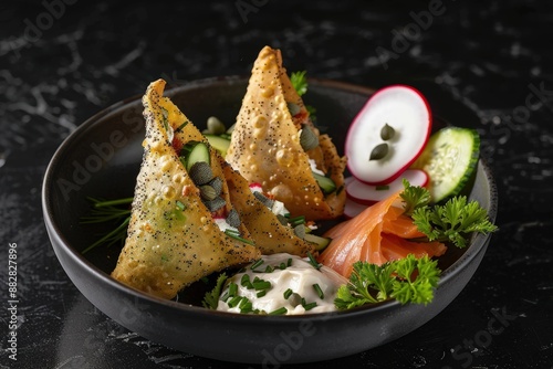 Crispy Wonton Wrappers Encase Savory Goodness photo