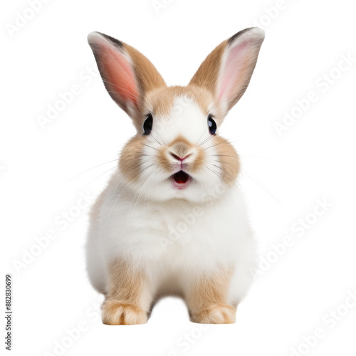 rabbit looking isolated on white