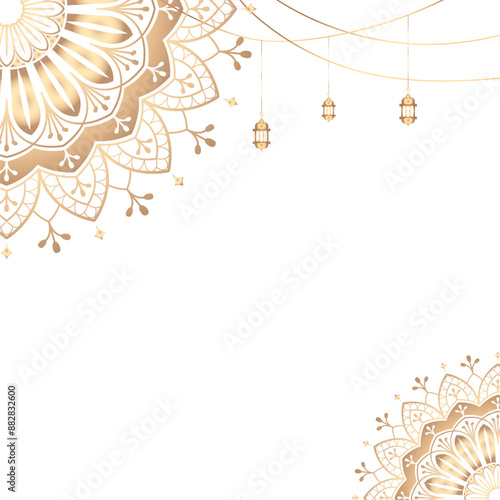 Photography decoration lantern islam borders frame