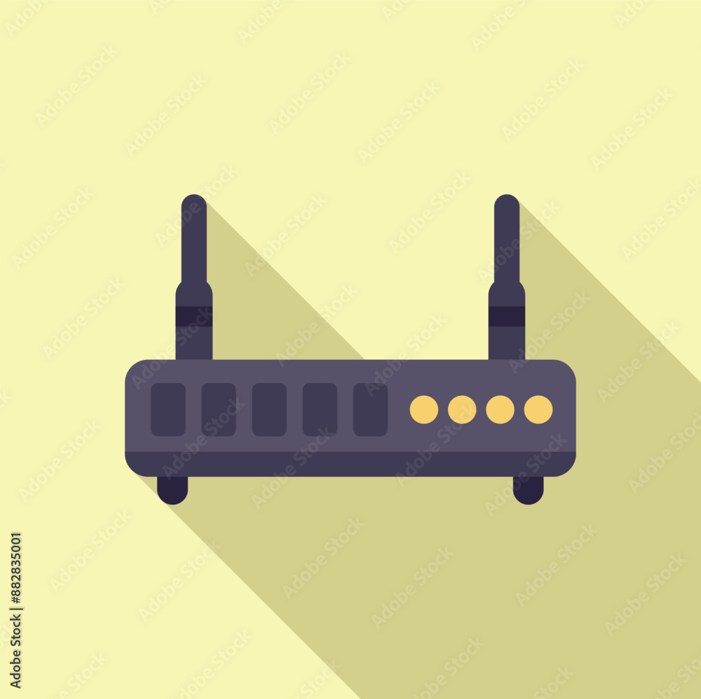 Black wifi router with two antennas providing wireless internet access Black wifi router with two antennas providing wireless internet access