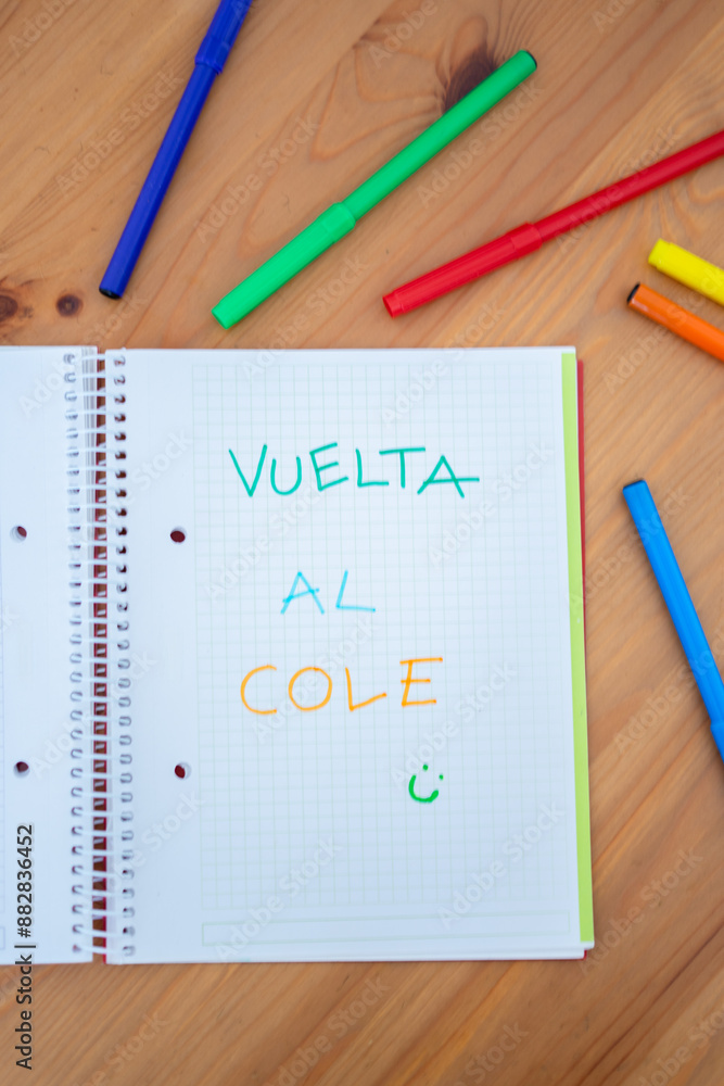 Notebook with the words Notebook with the words