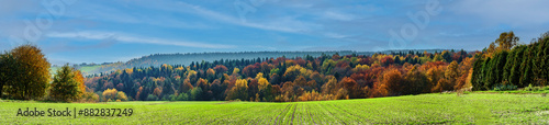 Panorama świetokrzyski pejzaz Poland Swietokrzyskie. photo