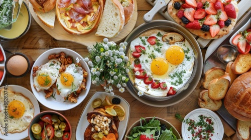 Wallpaper Mural A delicious spread of brunch items delivered to a customer's doorstep. Torontodigital.ca