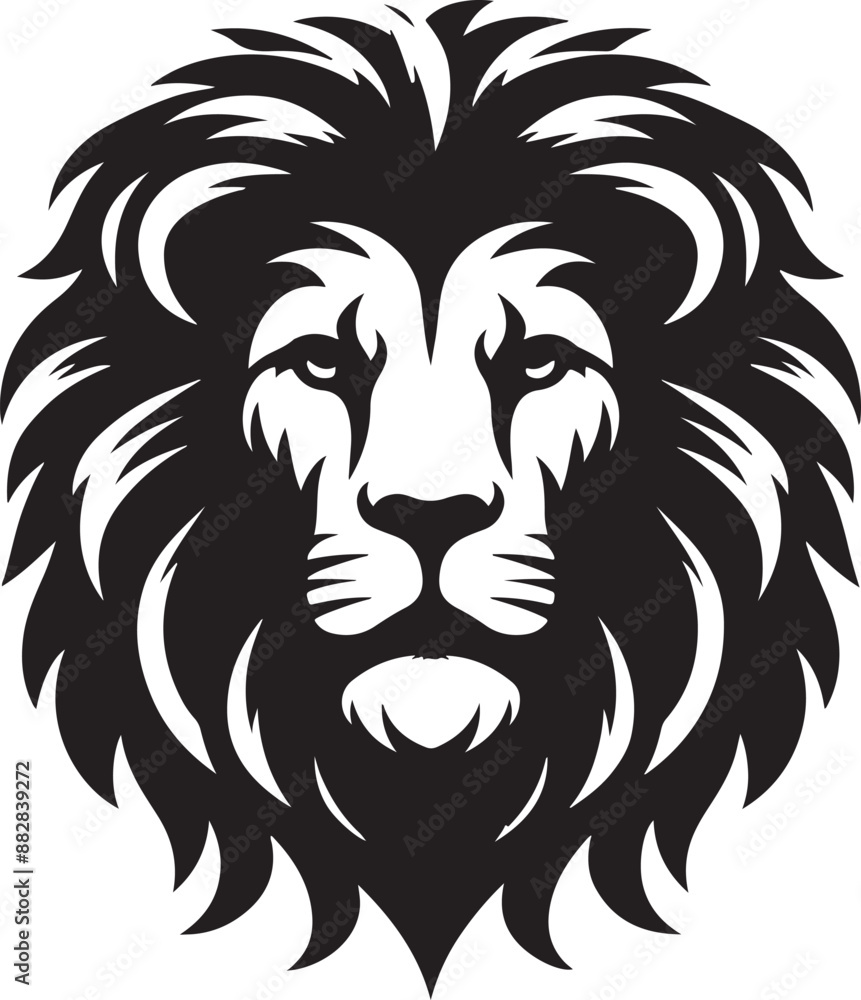 Obraz premium Lion head logo vector illustration design