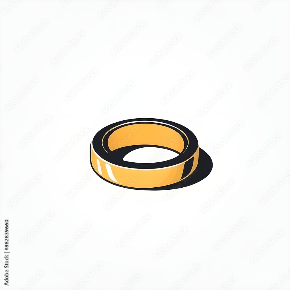 Golden Band, Minimalist Design: A simple yet elegant golden band gleams against a clean white background, its minimalist design exuding sophistication and style. Golden Band, Minimalist Design: A simple yet elegant golden band gleams against a clean white background, its minimalist design exuding sophistication and style.