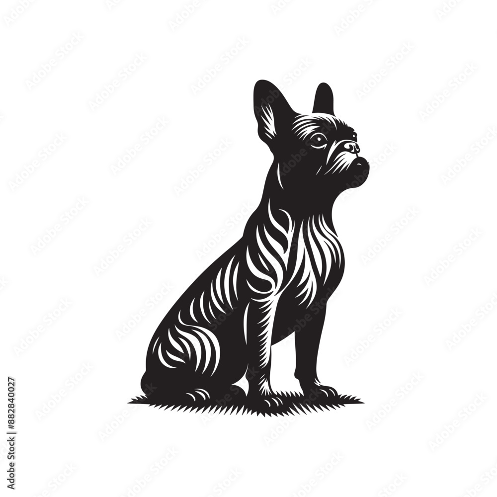 Fototapeta premium Dog silhouette vector image