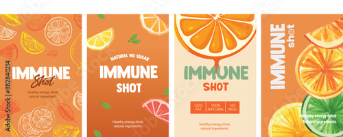 immune shot label design
