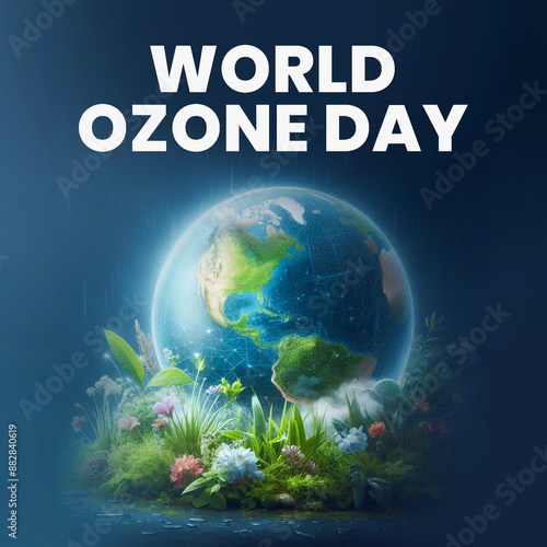 World ozone day social media template design