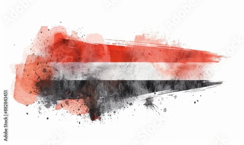 Abstract flag of Egypt. Template for holiday banner, invitation, flyer, etc. Abstract grunge watercolor flag background.
