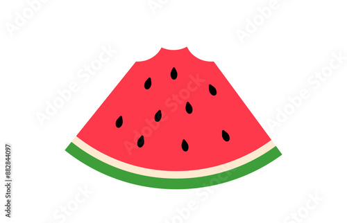 Watermelon half and sliced. Fresh and juicy watermelons. cut and chopped fruit. Vector illustration