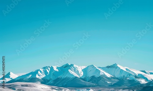 Wallpaper Mural Snow mountains under a clear, Generative AI Torontodigital.ca