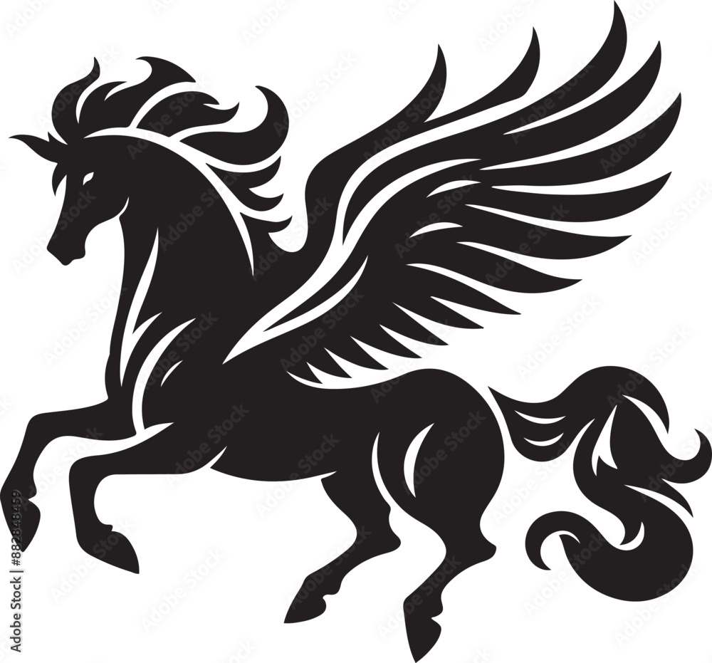 Pegasus silhouette vector design Pegasus silhouette vector design