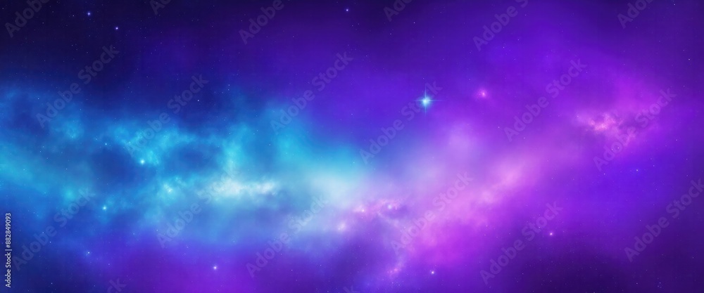 Fototapeta premium Galaxy Background with Blue and Purple Nebula