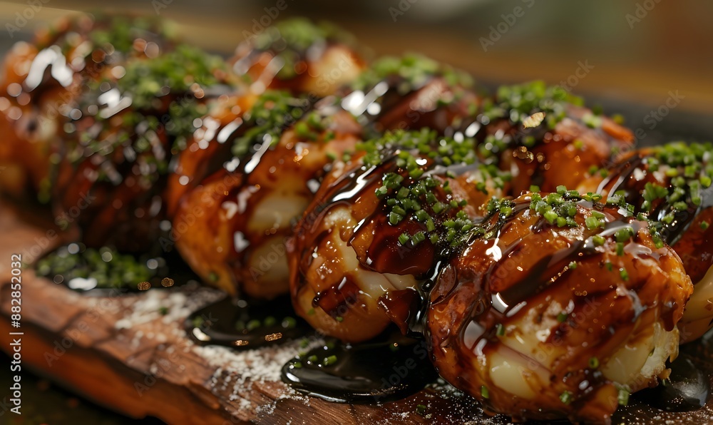 Japanese Street Food ,Takoyaki , Generative AI Japanese Street Food ,Takoyaki , Generative AI