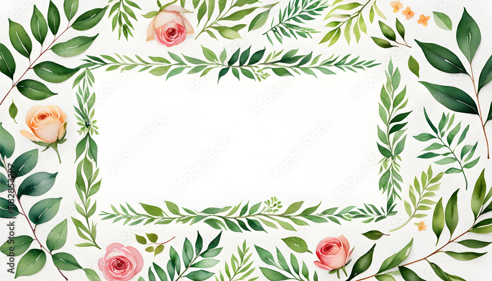 Fototapeta premium frame with flowers