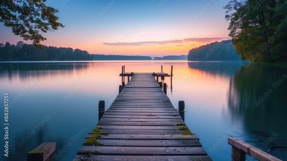 Naklejka premium Free good morning scene wallpaper background photo