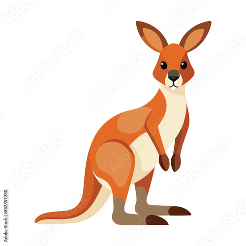 illustration of a Cute Kangaroo animal isolated