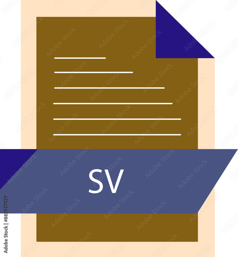 SV File format icon modern design SV File format icon modern design