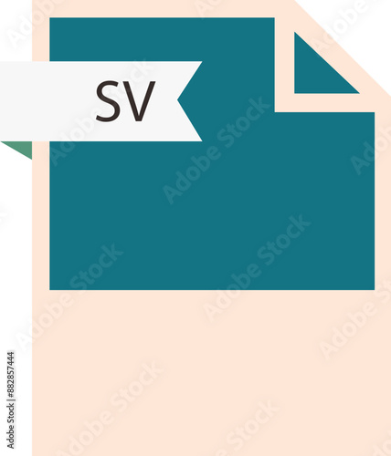 SV File format icon roe color fill