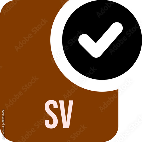 SV ip file icon with black checked mark