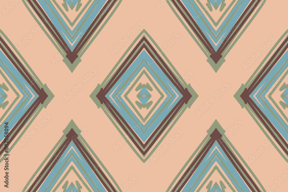 Ethnic motif baroque flower damask pattern. Damask pattern. Ikat geometric folklore ornament. Tribal ethnic vector texture. Seamless striped Ethnic motif baroque flower damask pattern. Damask pattern. Ikat geometric folklore ornament. Tribal ethnic vector texture. Seamless striped