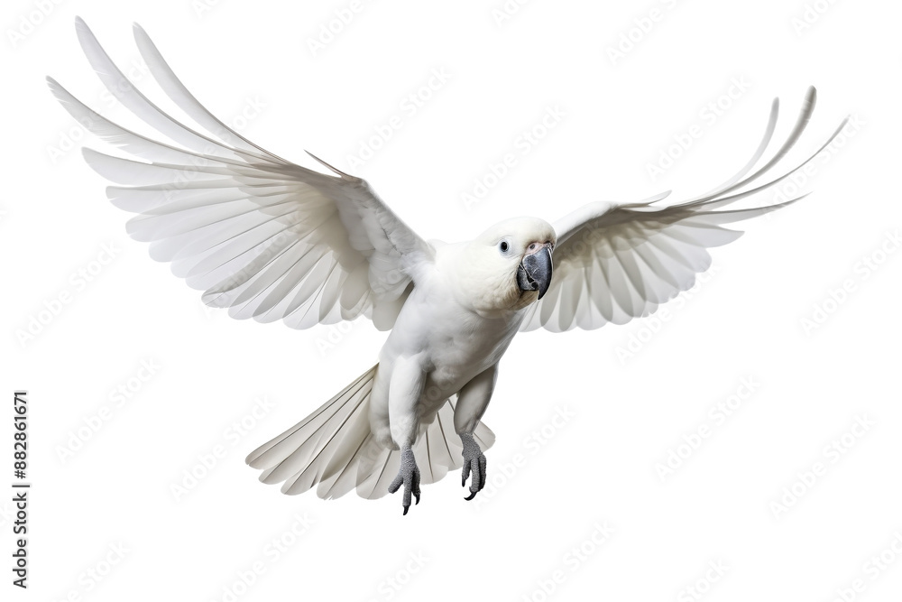 Obraz premium white bird flying isolated on white