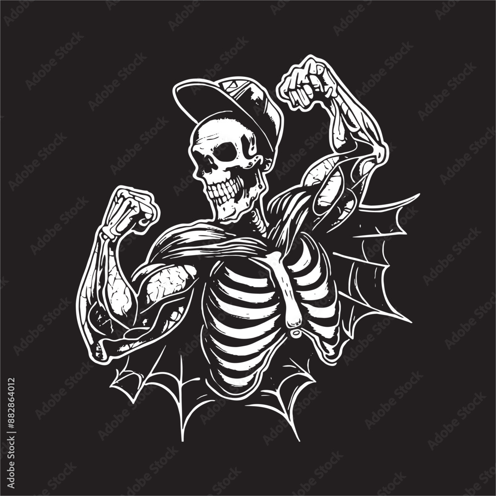 Skull of Body Builder Posing Funny Tattoo Batman Style Gym Logo Vector for T-shirts and Wall Decal Workout Athletic Gym Muscle Logo Fitness Beast Barbell Bodybuilding Healthy Wall Sticker for Gym Deco Skull of Body Builder Posing Funny Tattoo Batman Style Gym Logo Vector for T-shirts and Wall Decal Workout Athletic Gym Muscle Logo Fitness Beast Barbell Bodybuilding Healthy Wall Sticker for Gym Deco
