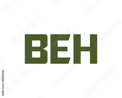 BEH Logo design vector template. BEH logo design.