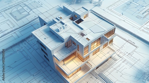 Model of building under construction