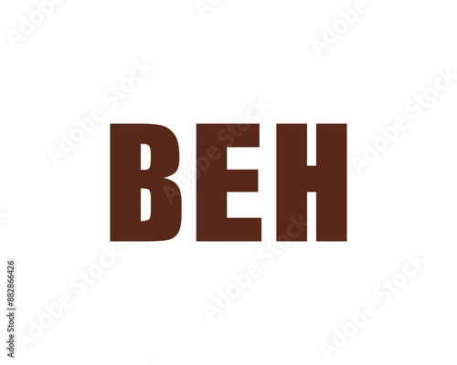 BEH Logo design vector template. BEH logo design.