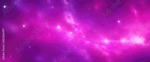 Galaxy Background with Pink and Purple Nebula