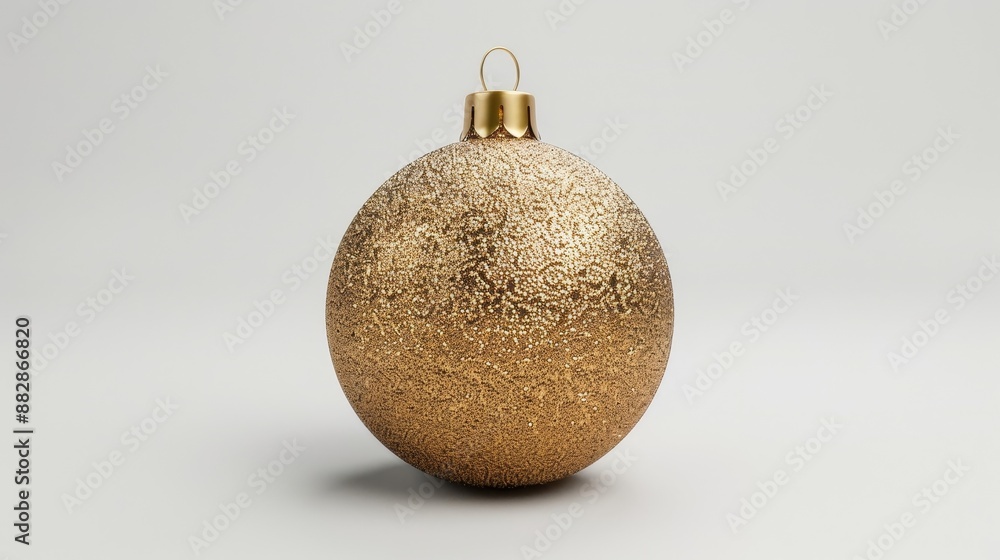 Gold Christmas ball isolated, Generative AI Gold Christmas ball isolated, Generative AI