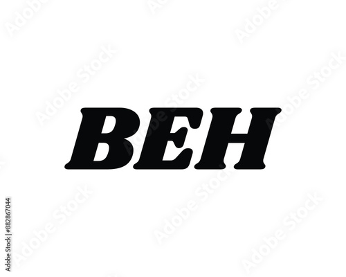 BEH Logo design vector template. BEH logo design.