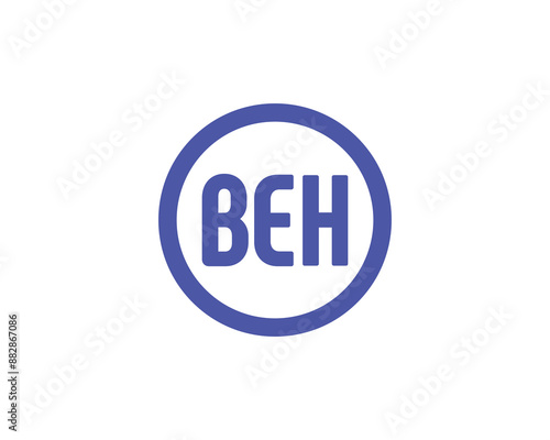 BEH Logo design vector template. BEH logo design.