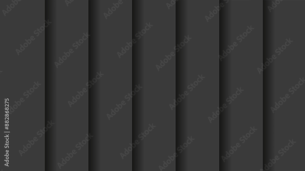 Grey texture. Striped grey background. Grey 3d lines with shadows. Grey cutout paper stripes. Black bakground. Grey texture. Striped grey background. Grey 3d lines with shadows. Grey cutout paper stripes. Black bakground.