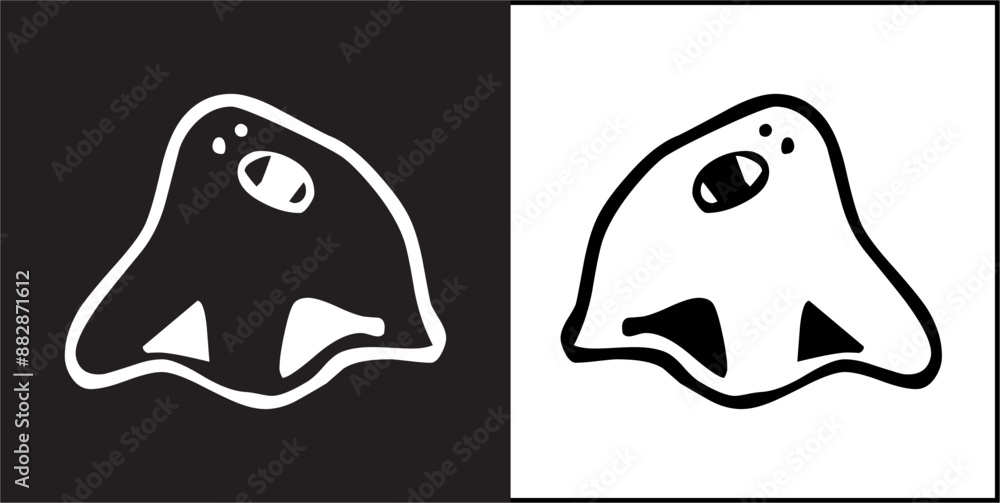 Fototapeta premium IIlustration Vector graphics of Tombats icon