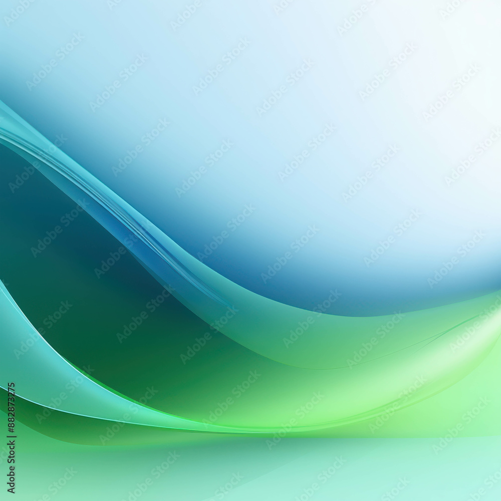 Smooth Gradient of Green and Blue Hues Flowing in a Serene Abstract Wave Pattern Smooth Gradient of Green and Blue Hues Flowing in a Serene Abstract Wave Pattern