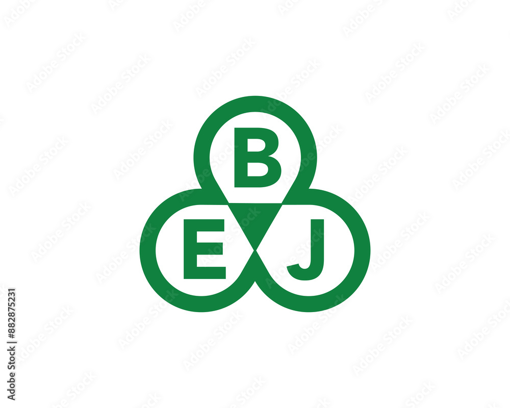 BEJ logo design vector template. BEJ logo design. BEJ logo design vector template. BEJ logo design.