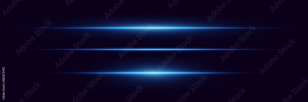 Set of blue flashes. Light neon lines, explosion of light. Set of blue flashes. Light neon lines, explosion of light.