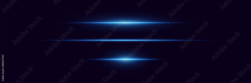 Set of blue flashes. Light neon lines, explosion of light. Set of blue flashes. Light neon lines, explosion of light.