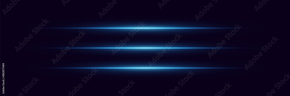 Set of blue flashes. Light neon lines, explosion of light. Set of blue flashes. Light neon lines, explosion of light.