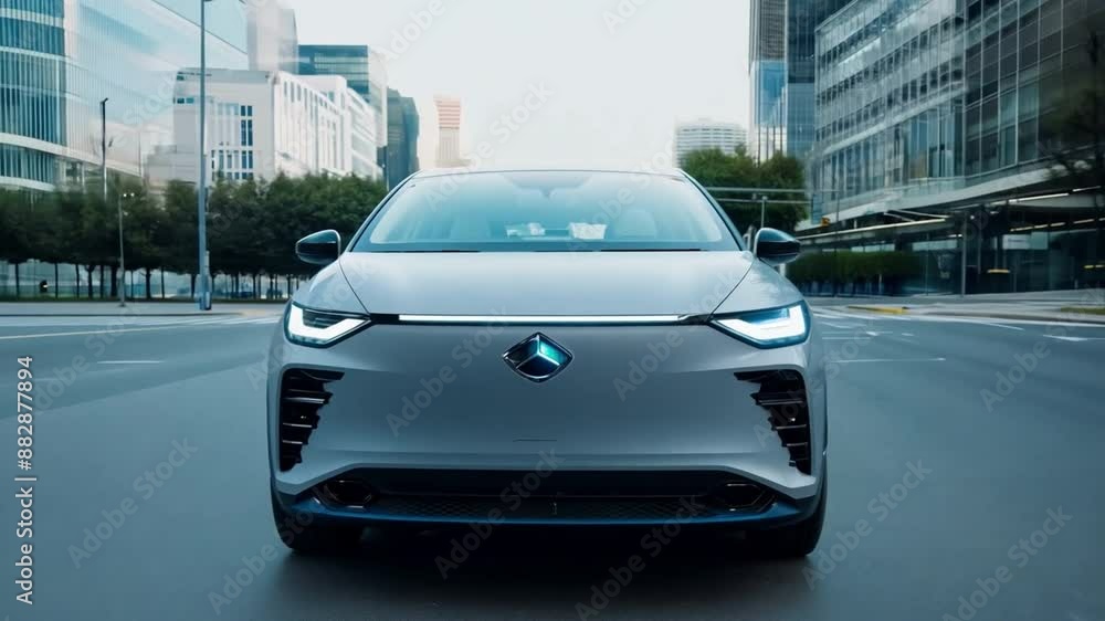 automobile in autonomous mode clever or electric vehicle automobile in autonomous mode clever or electric vehicle