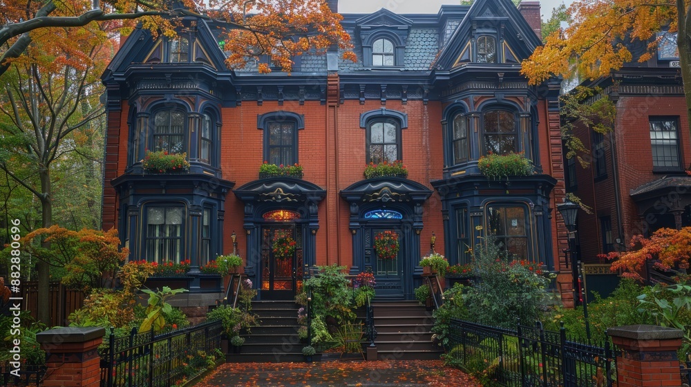 Fototapeta premium Victorian Architecture in Autumn