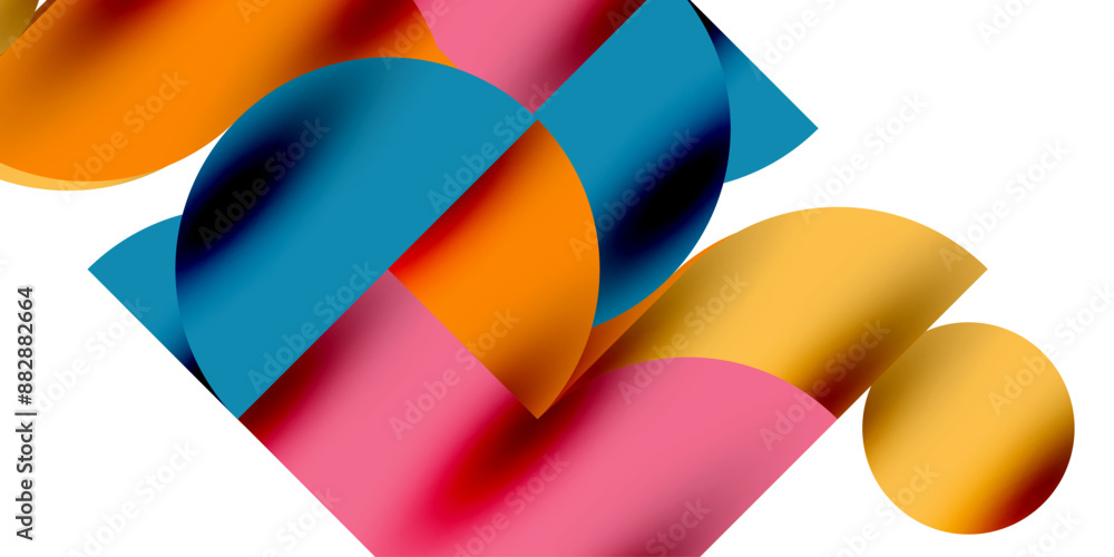 Shadow effect shiny circles and round triangles geometric modern art. Vector Illustration For Wallpaper, Banner, Background, Card, Book Illustration, landing page Shadow effect shiny circles and round triangles geometric modern art. Vector Illustration For Wallpaper, Banner, Background, Card, Book Illustration, landing page