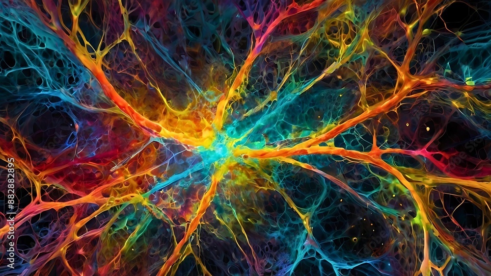 Fototapeta premium Complex neural networks in the human brain