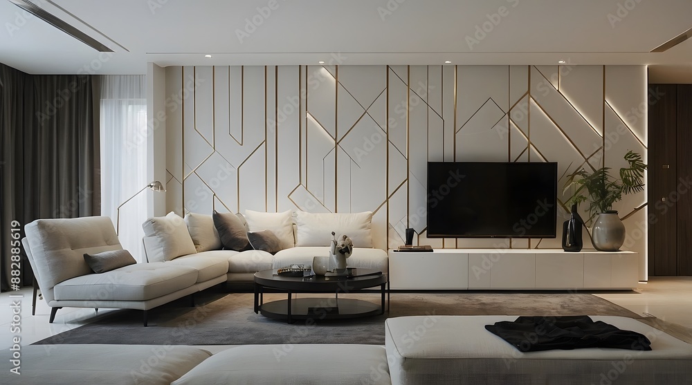 modern and minimal living room interior design, TV wall design, contemporary interior design, 3D render, cinematic lighting modern and minimal living room interior design, TV wall design, contemporary interior design, 3D render, cinematic lighting